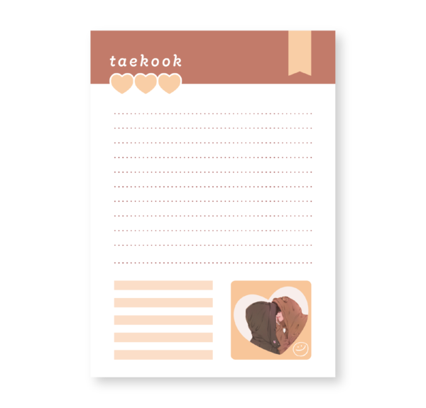 Memopad Taekook Bear kiss